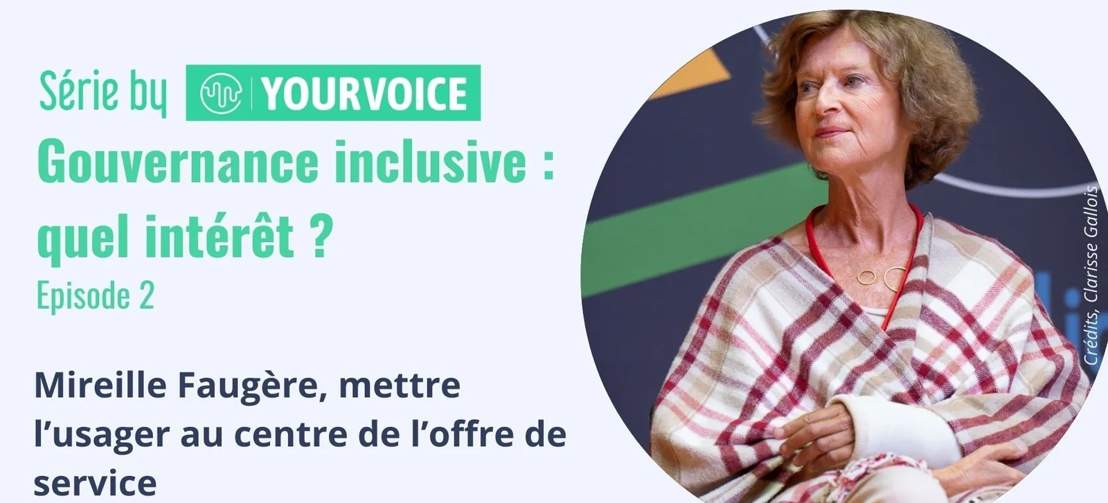 Épisode 2 de la série « Gouvernance inclusive : quel intérêt ? » : portrait de Mireille Faugère lors d'une intervention publique.