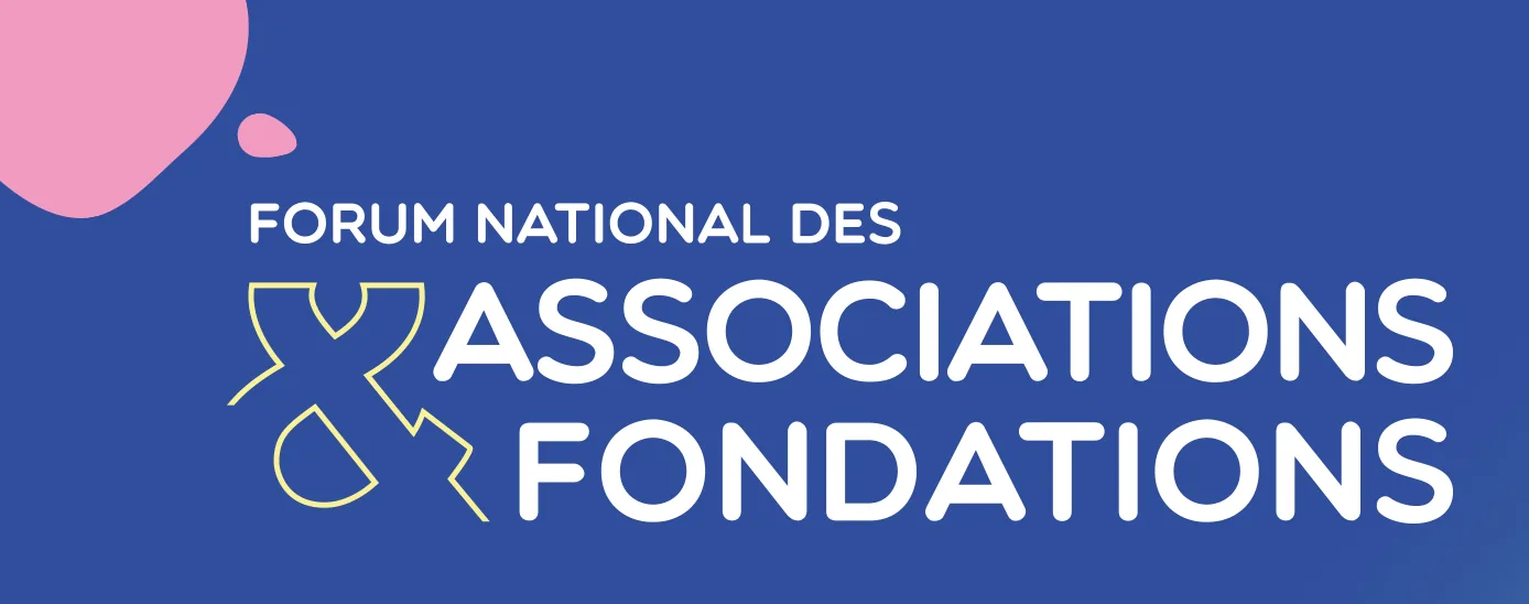 Logo du Forum National des Associations et Fondations sur fond bleu nuit.